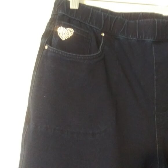 Dream Jeannes by Quacker Factory women's size M blue Capri pants - Picture 4 of 14